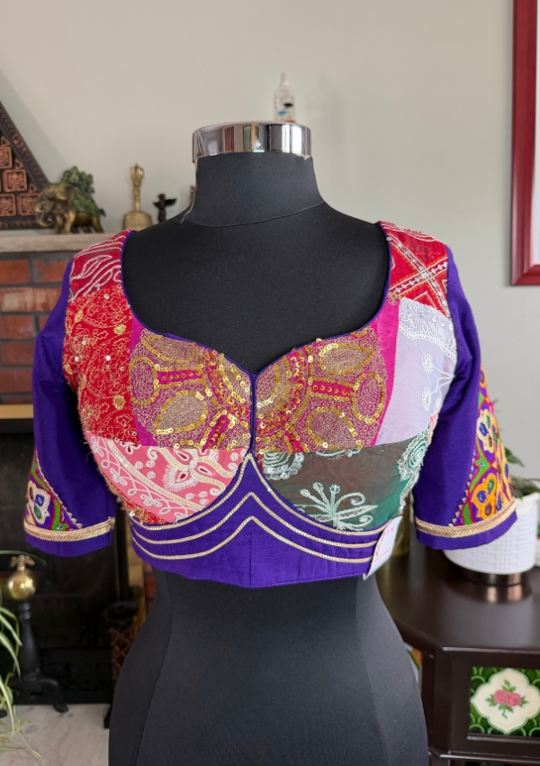 Purple Vintage Kutchi Sleeve Blouse